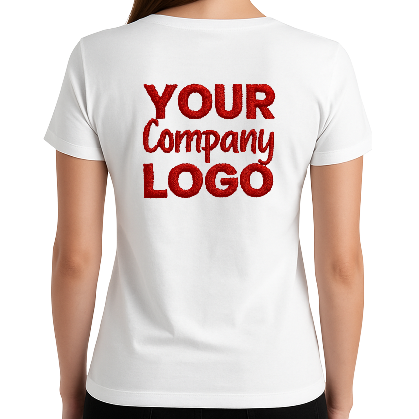 Embroidered 100% Polyester T-Shirt Female