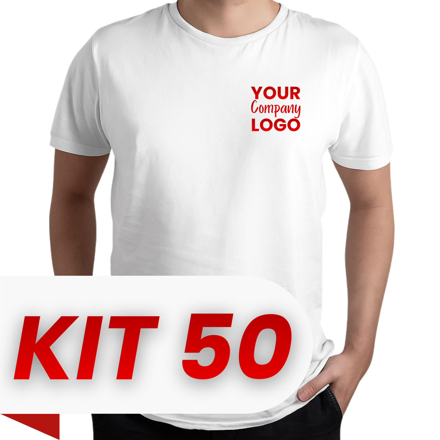 Kit: 50 Printed Cotton T-Shirts