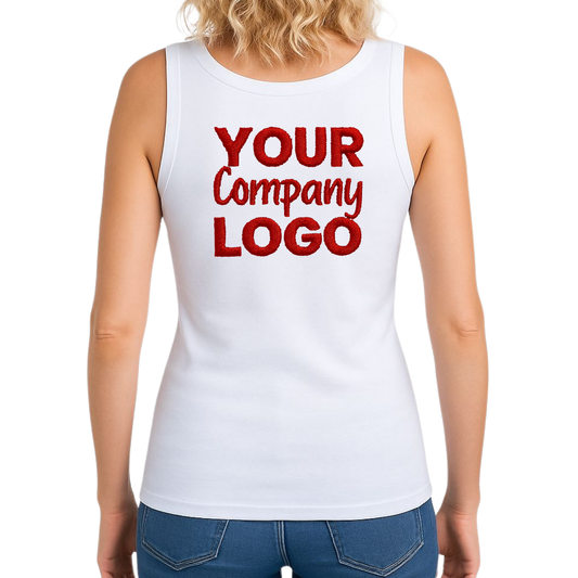 Embroidered Cotton Tank Top Female