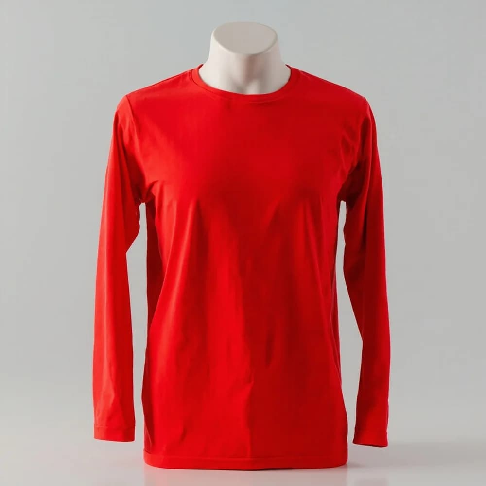Long Sleeve T-Shirt - Round Neck · Women's · Polyester — Red