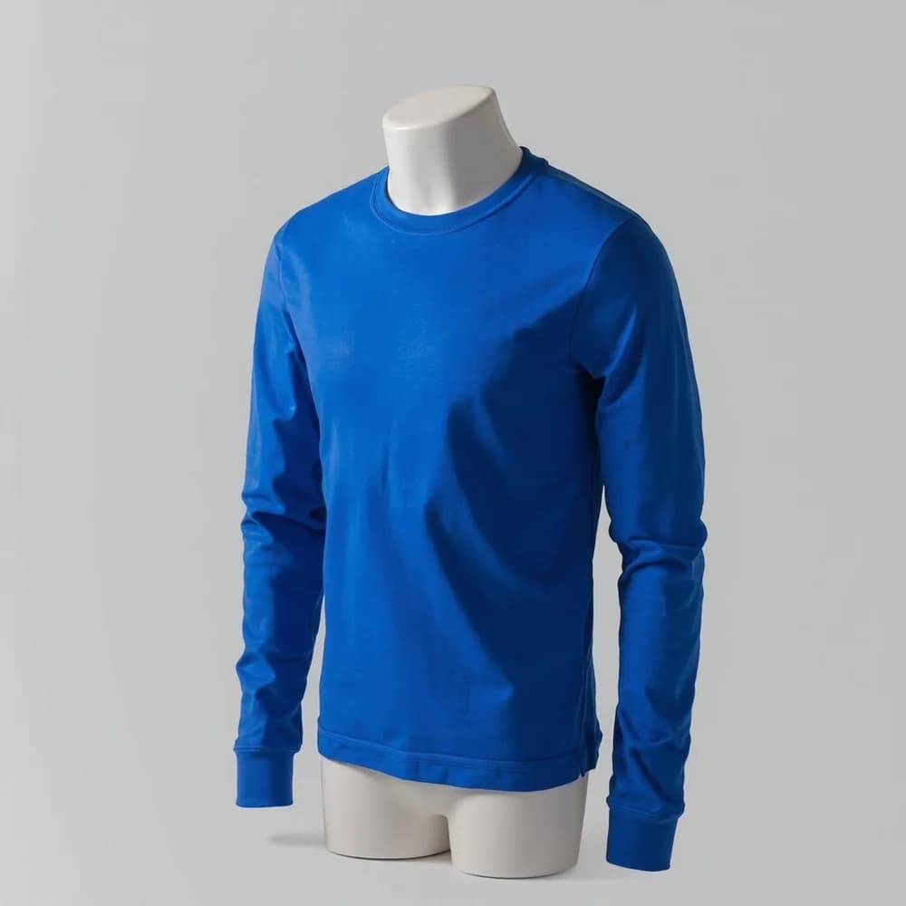 Long Sleeve T-Shirt - Round Neck · Women's · Polyester — Royal Blue
