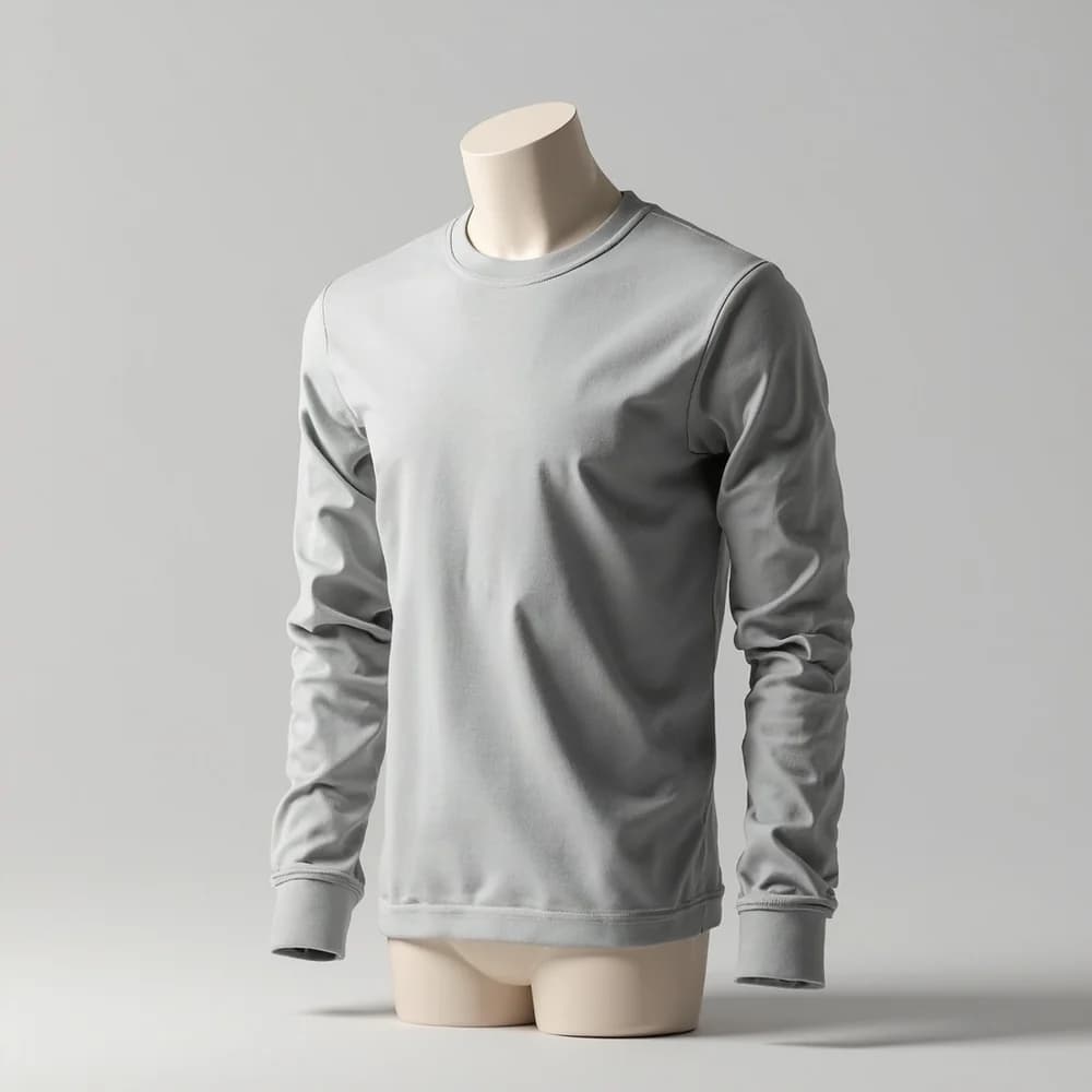 Long Sleeve T-Shirt - Round Neck · Women's · Polyester — Sport Gray