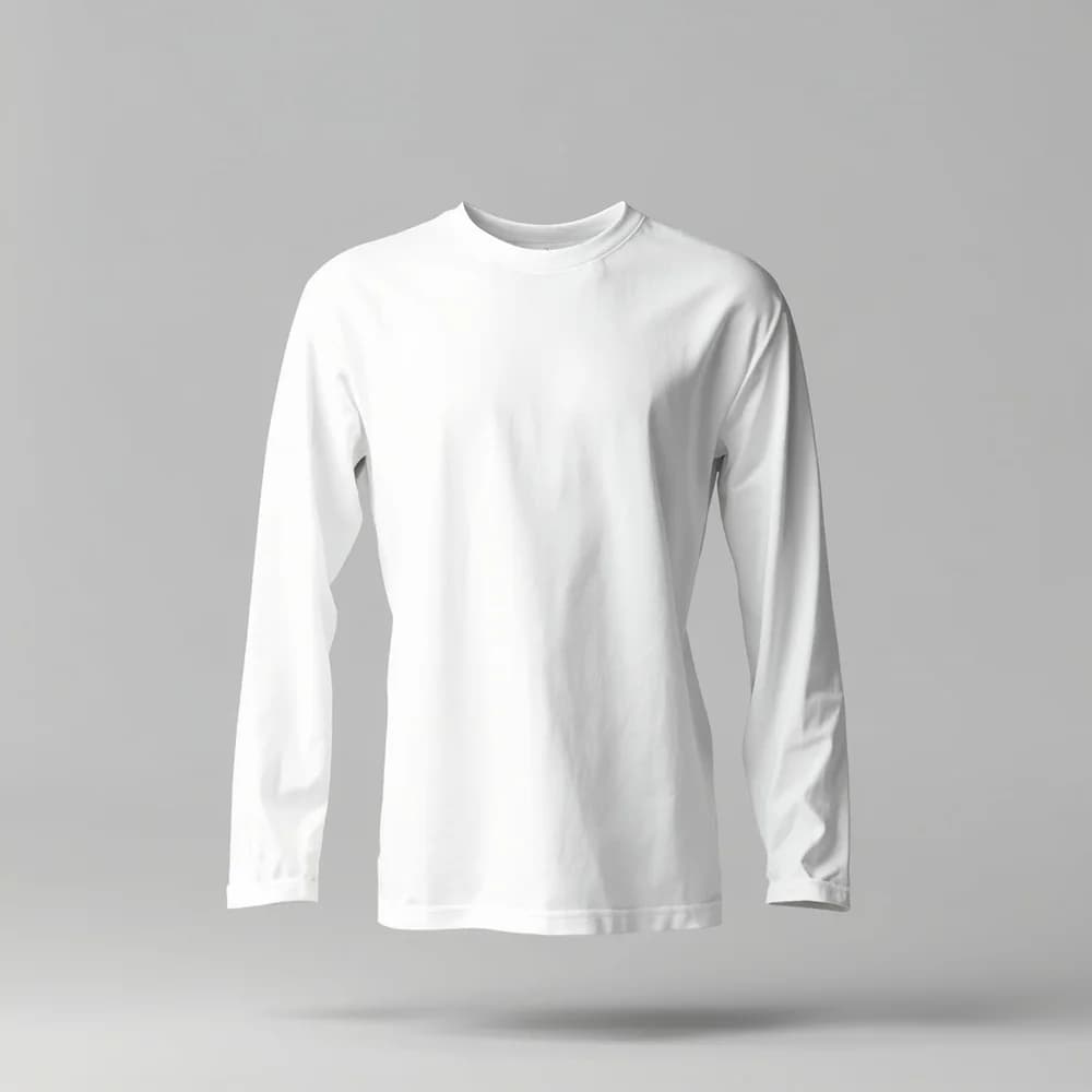 Long Sleeve T-Shirt - Round Neck · Women's · Polyester — White