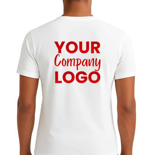 Printed Cotton V-Neck T-Shirt Male