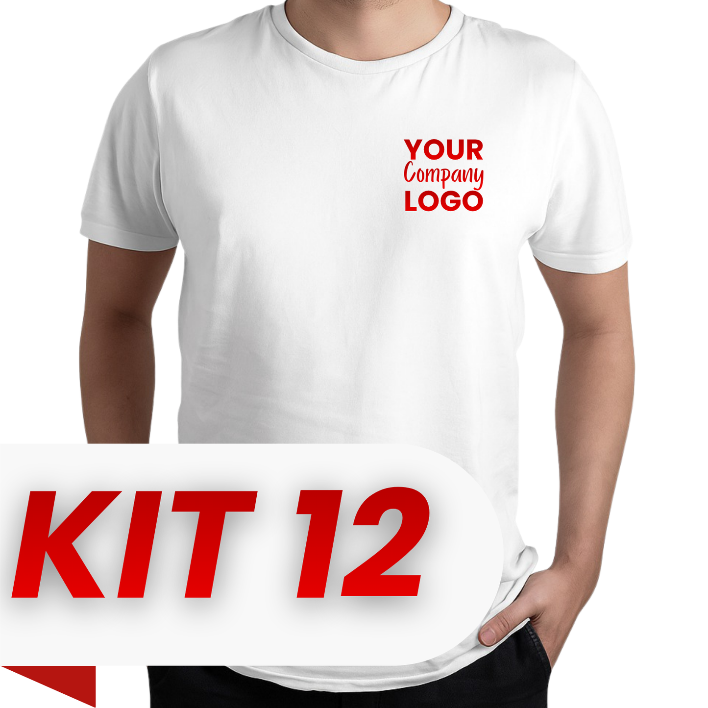 Kit: 12 Printed Cotton T-Shirts