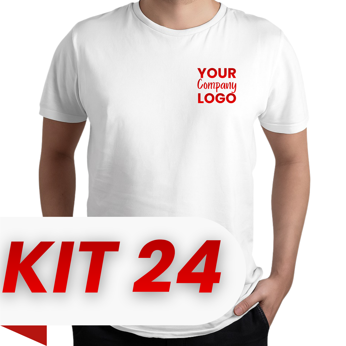 Kit: 24 Printed Cotton T-Shirts