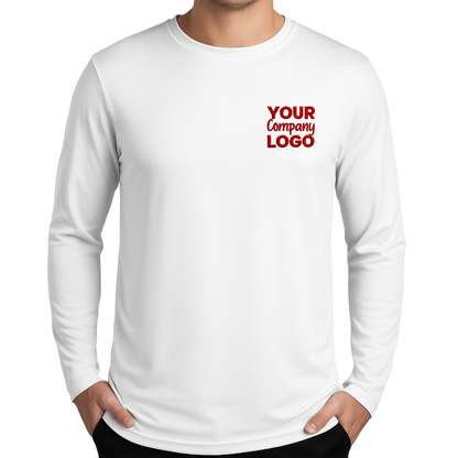 Embroidered Long Sleeve Polyester T-Shirt Male