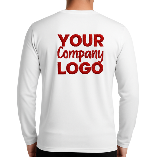 Embroidered Long Sleeve Cotton T-Shirt Male