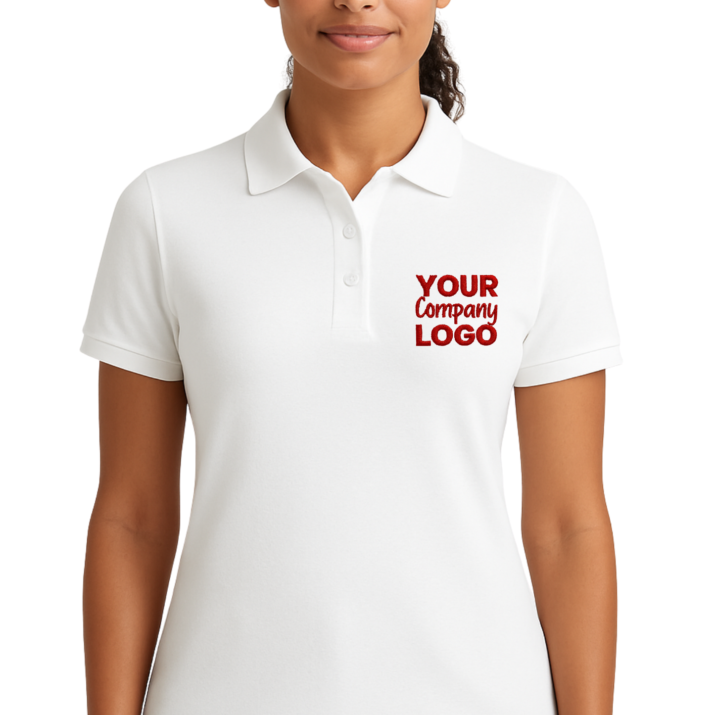 Embroidered Cotton Polo Shirt Female