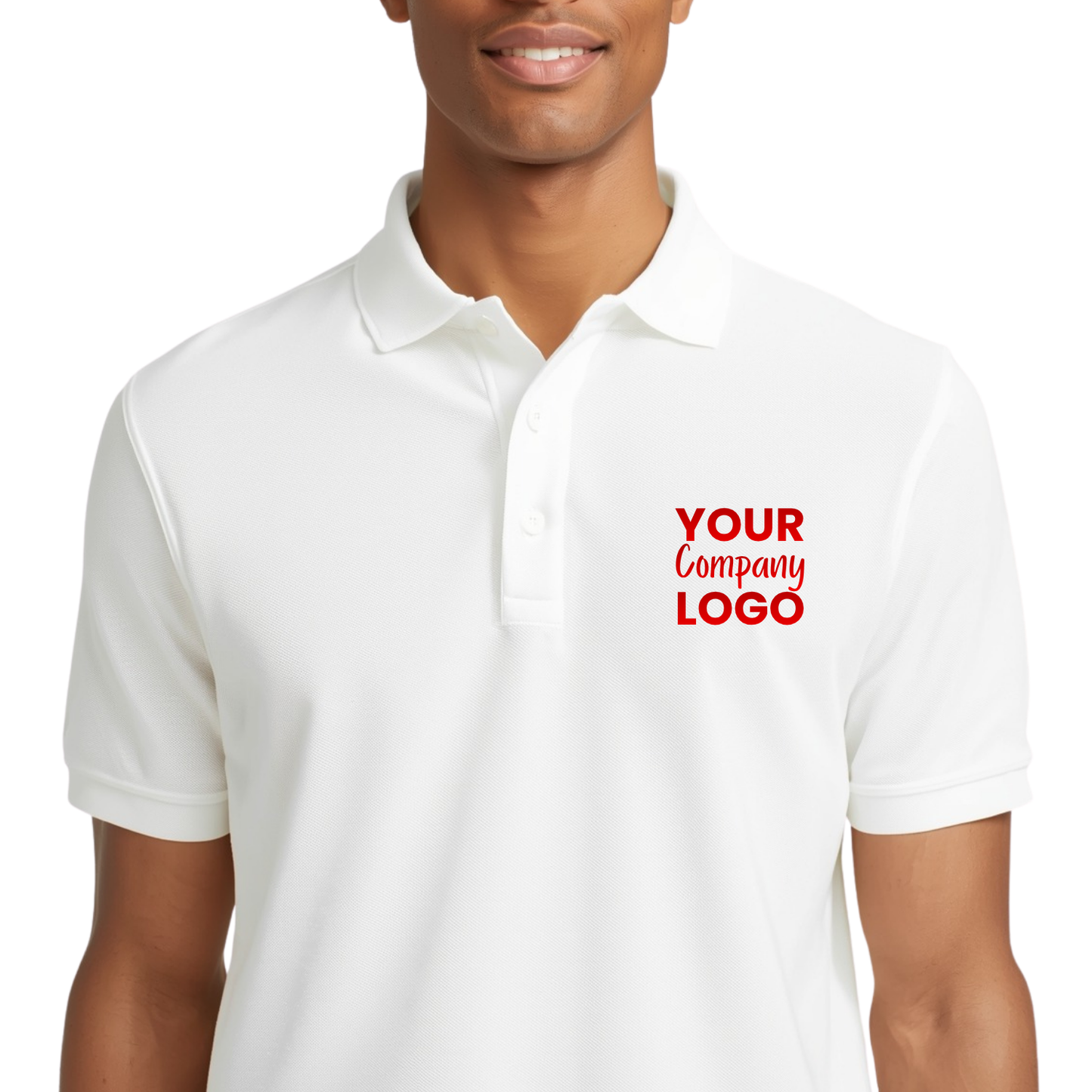 Printed Cotton Polo Shirt Male