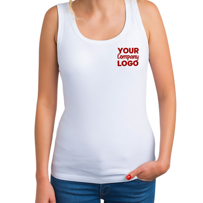 Embroidered Polyester Tank Top Female