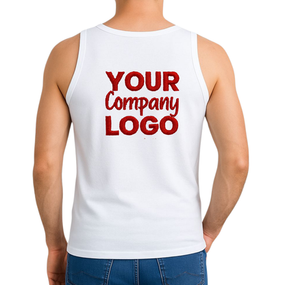 Embroidered Polyester Tank Top Male